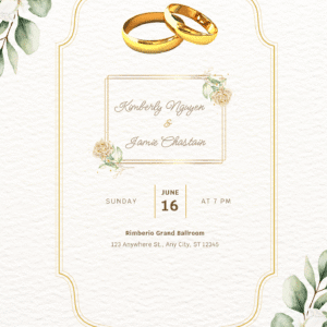 Wedding Card Rings Template